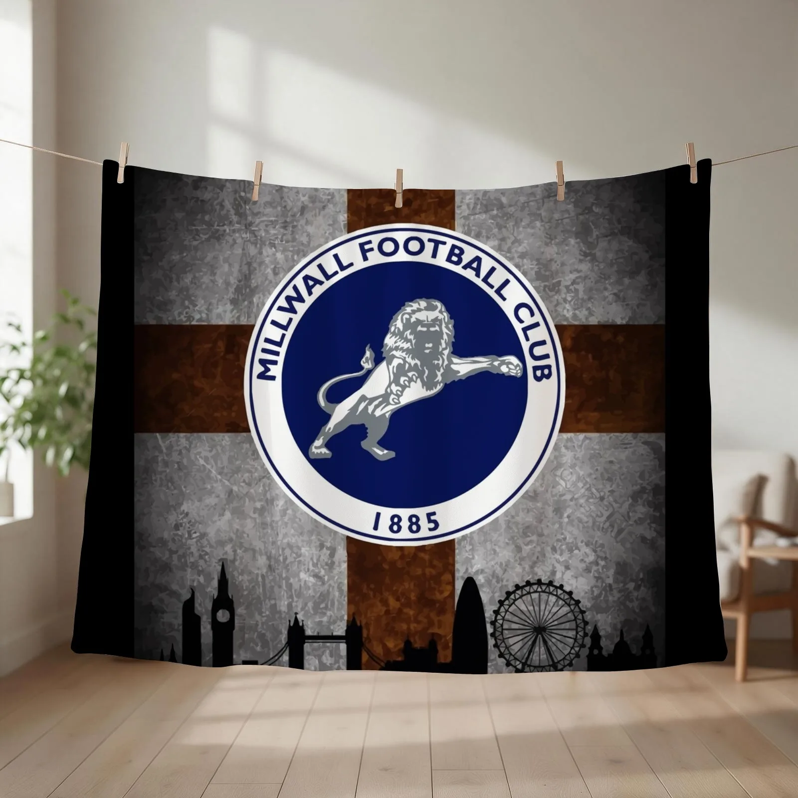 Millwall London Throw Blanket couch cozy soft plush fuzzy picnic outdoor blanket