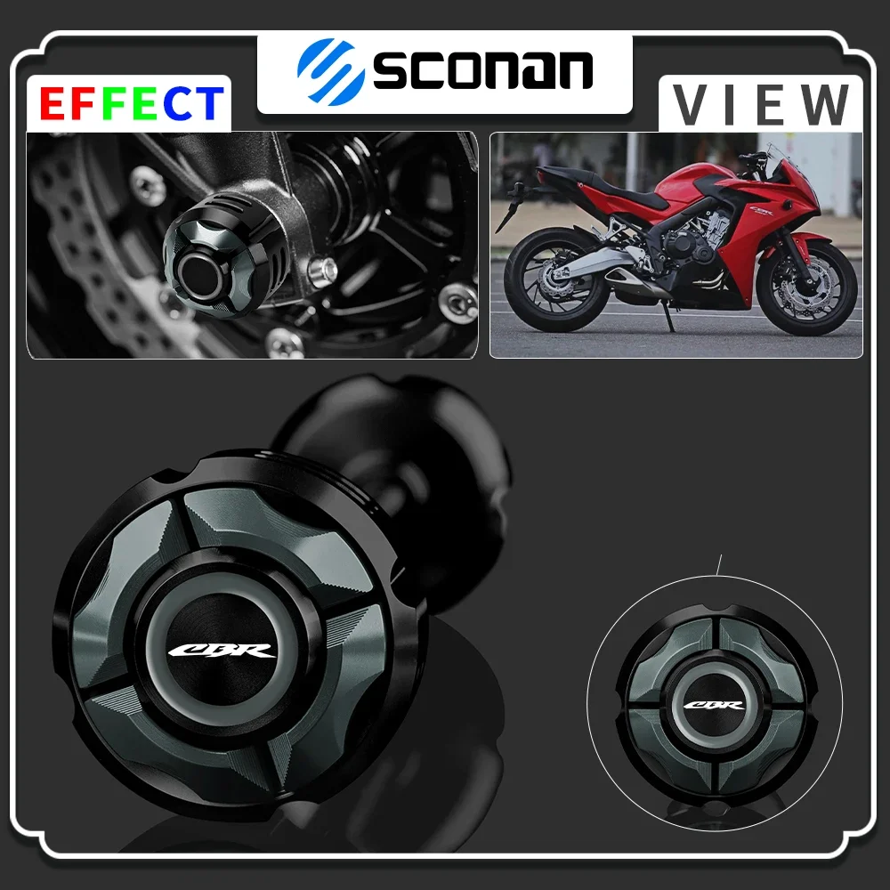 

For CBR CBR650 F CBR 650R cbr 650 r/f Motorcycle accessories Wheel Protect Slider Front Wheel Axle Fork Sliders Crash Protector