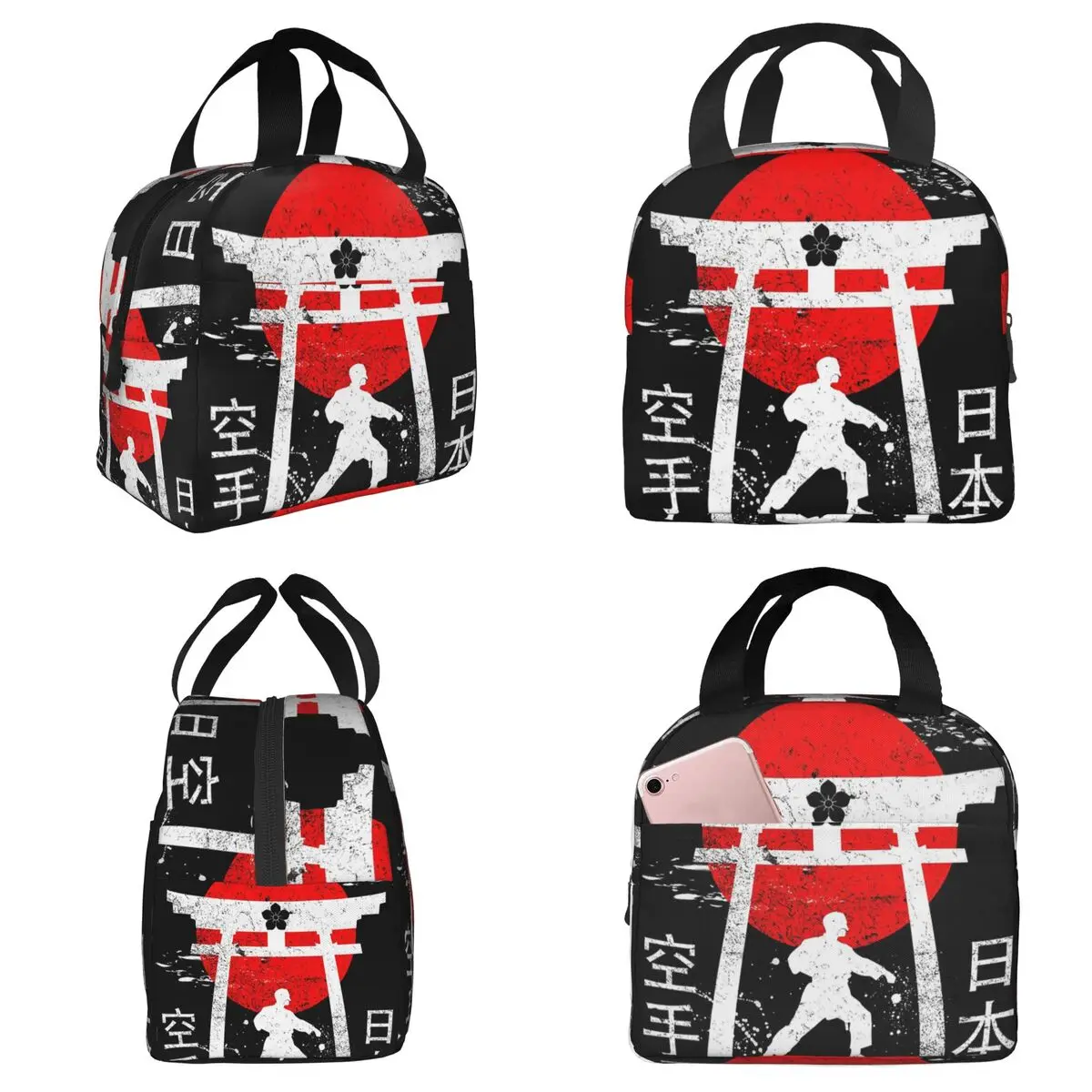 Budo Soul Karate Spirit Martial Arts Insulated Lunch Bag for Kids School Cooler Thermal Food Box Tote Lunch Boxes Container