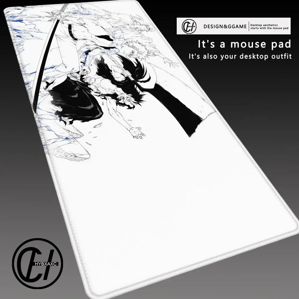Bleach Manga Panel White Large Mouse Pad Anime Shounen Gaming Mousepad Non-Slip Rubber Soft Table Mat For Laptop Office PC Gamer