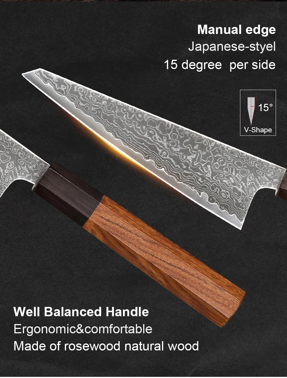 15,2 cm japanisches Honesuki-Messer, handgeschmiedeter Damaststahl, professionelle Küchenmesser, Chef, scharfes Mehrzweck-Ausbeinen, Kochutensilien – Detail 10