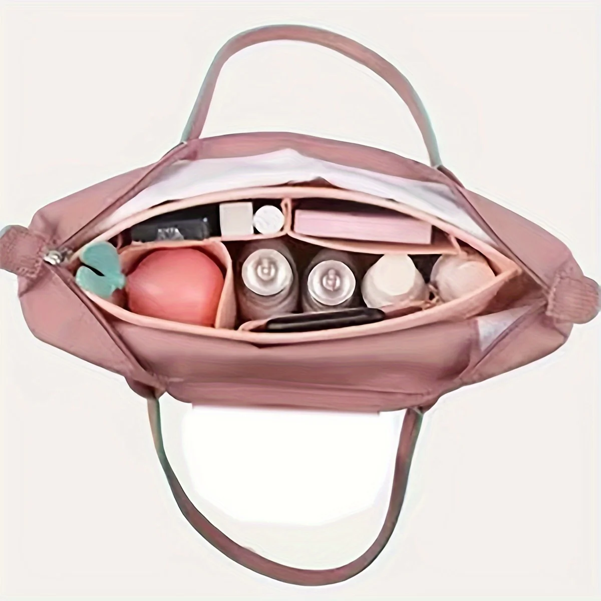 Pink Felt Make-Up Bag Multi-Functional Tote Bag Ms. Tidying Up and Receiving Inner Bag A Pack