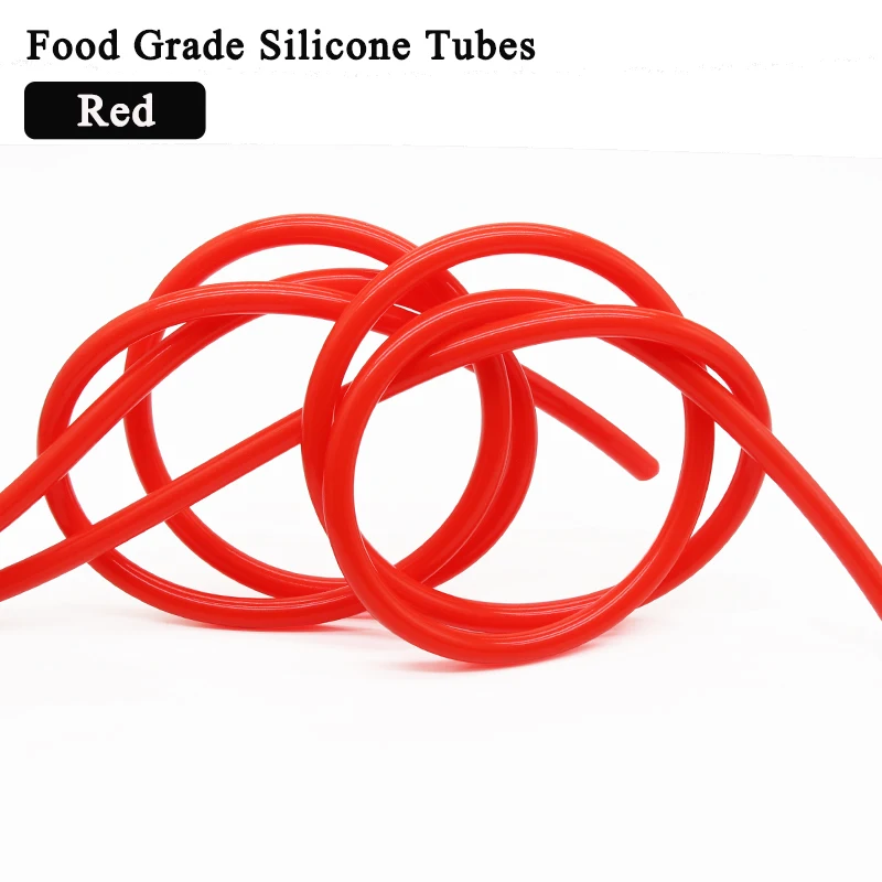 

1~10M Red Food Grade Silicone Tube Rubber Hose ID0.5~32mm Flexible Aquarium Air Irrigation Pipes Water Connector Garden Hoses