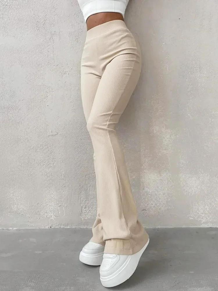 

Solid Slim Fit Streetwear Women Pants High Waist Y2k Clothes Pantalones Aesthetic Fashion Trousers Full Length Femininas Pants