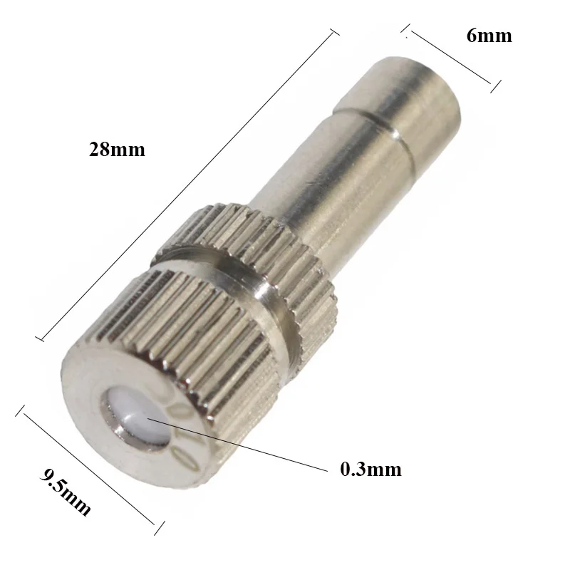 

6mm Quick Connection Slip Lock Brass Spray Nozzle For Garden Sprayer Misting Cooling Fog Machine Irriagtion System for 20pcs