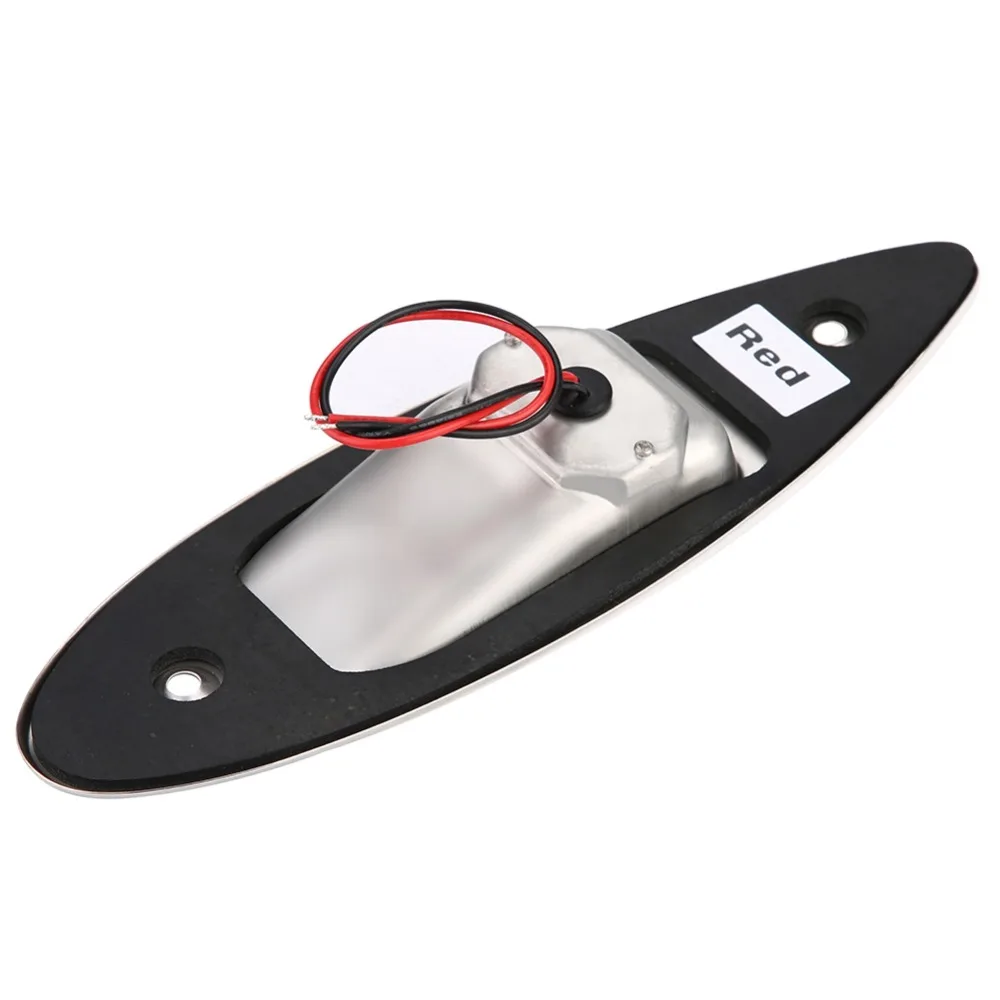 12V Voltage LED Navigation Light Flush Mount Stainless Steel Marine Side Light Green Red Color Waterproof Design LED Bow Light