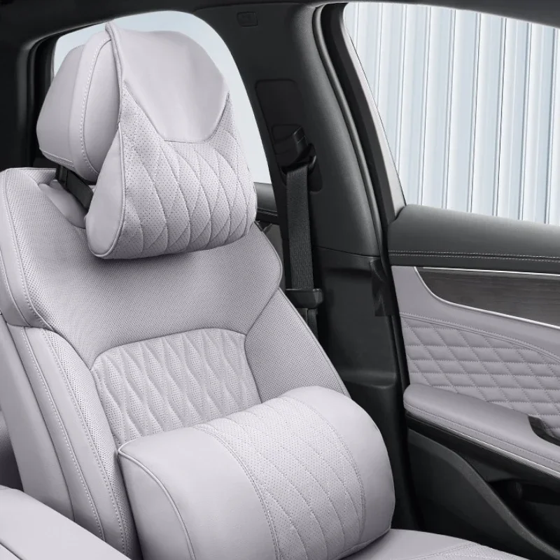 

Для BYD Han DMI/EV автомобильная кожаная подушка для шеи, защитная дышащая хлопковая подушка для поясничной спинки, подушка для талии, подушка для подголовника