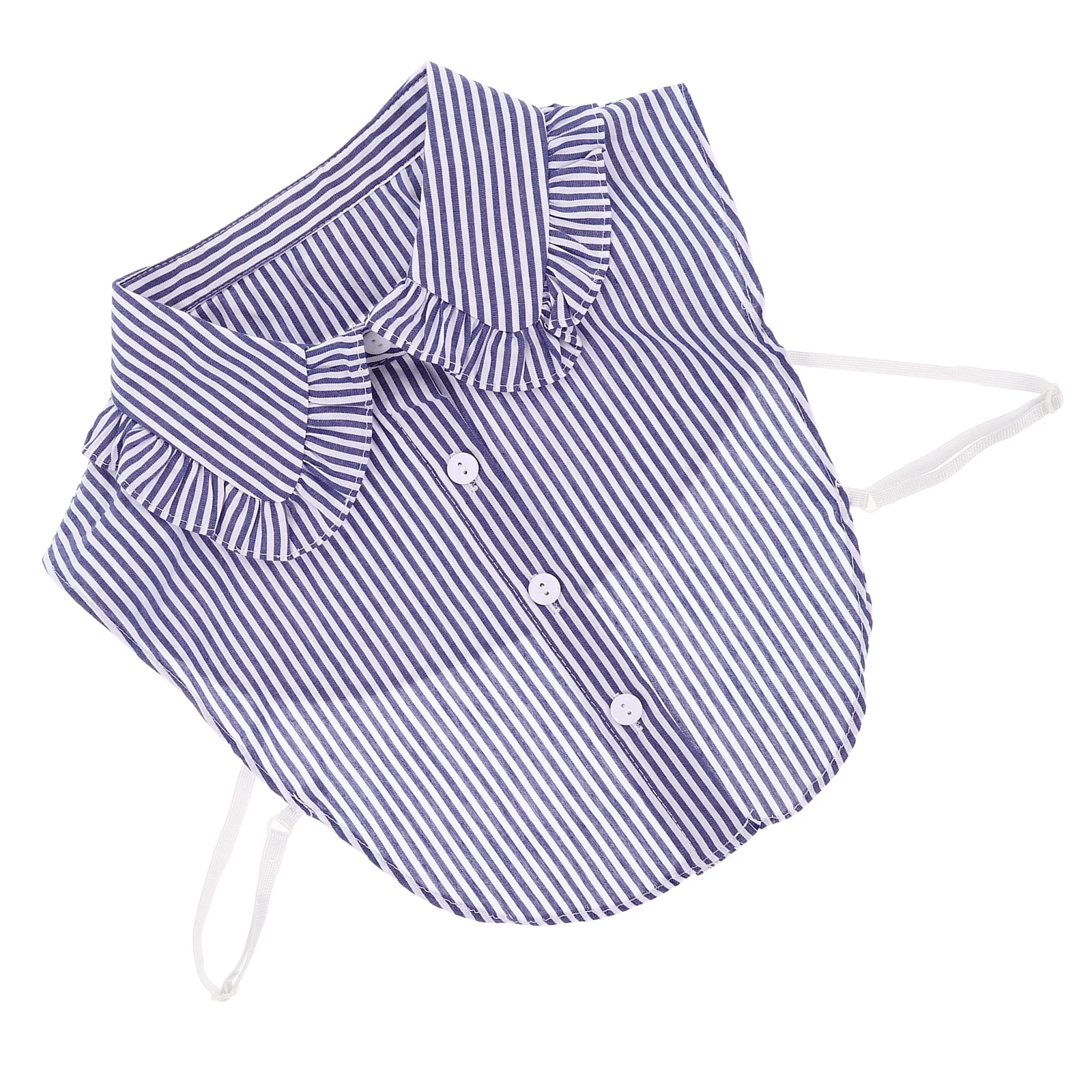 

Striped Fake Collar Detachable Collars for Women Dickey Shirt Accessory Ruffles Fashion Polyester False Women's