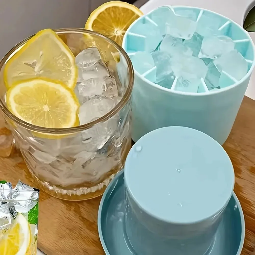 

Silicone Ice Cube Mold Round Ice Bucket Summer Homemade DIY Refrigerator Freeze Ice Maker Creative Ice Cube Mold Barware Tools