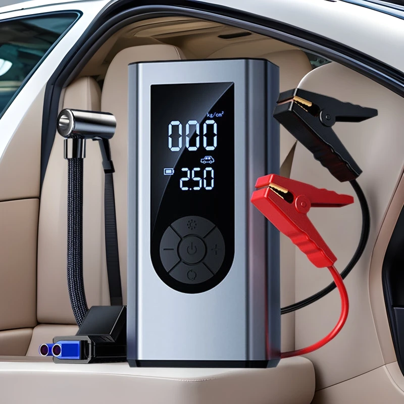12V 6000mAh Portable Car Jump Starter Booster Automotive Tyre Inflator Car Starter Device Power Bank