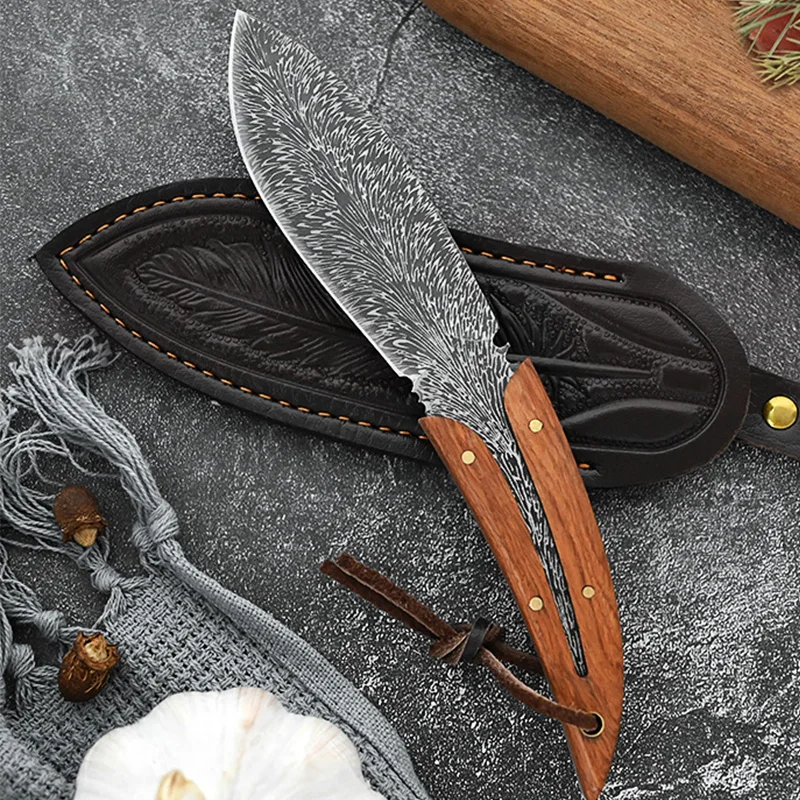 Handmade Forged Boning Knife Kitchen Cleaver Meat Fishing Sashimi Boning Butcher Knife for Fruit Vegetables Cooking