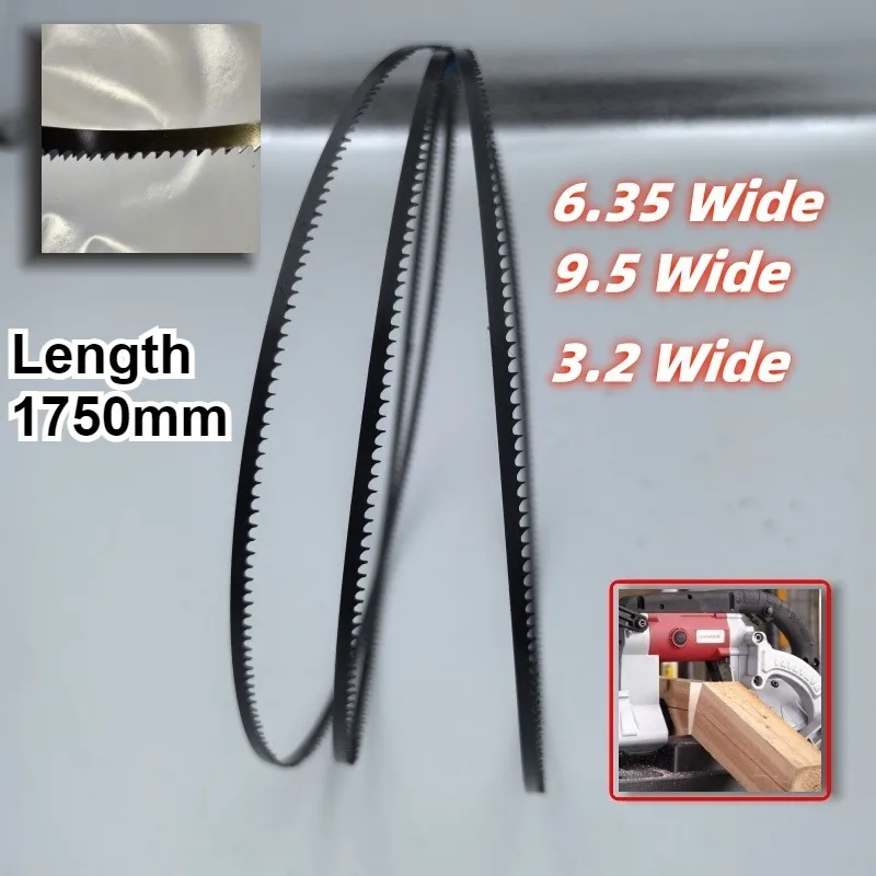 

For Cut Hardwood Softwood and Plastic Cut Tools Length 1750X6.35/9.5/3.2WideX6T 10T 14T 12T Bandsaw Blade High Quality Saw Blade
