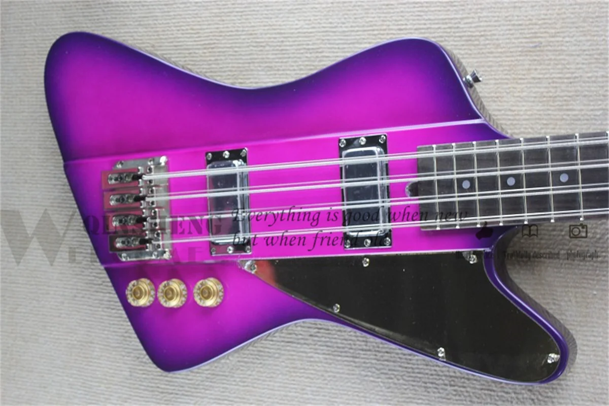 8 String Purple Bass Guitar  Mahogany Body Rosewood Fingerboard Fixed Bridge Chrome Tuners Pre-sale Bass