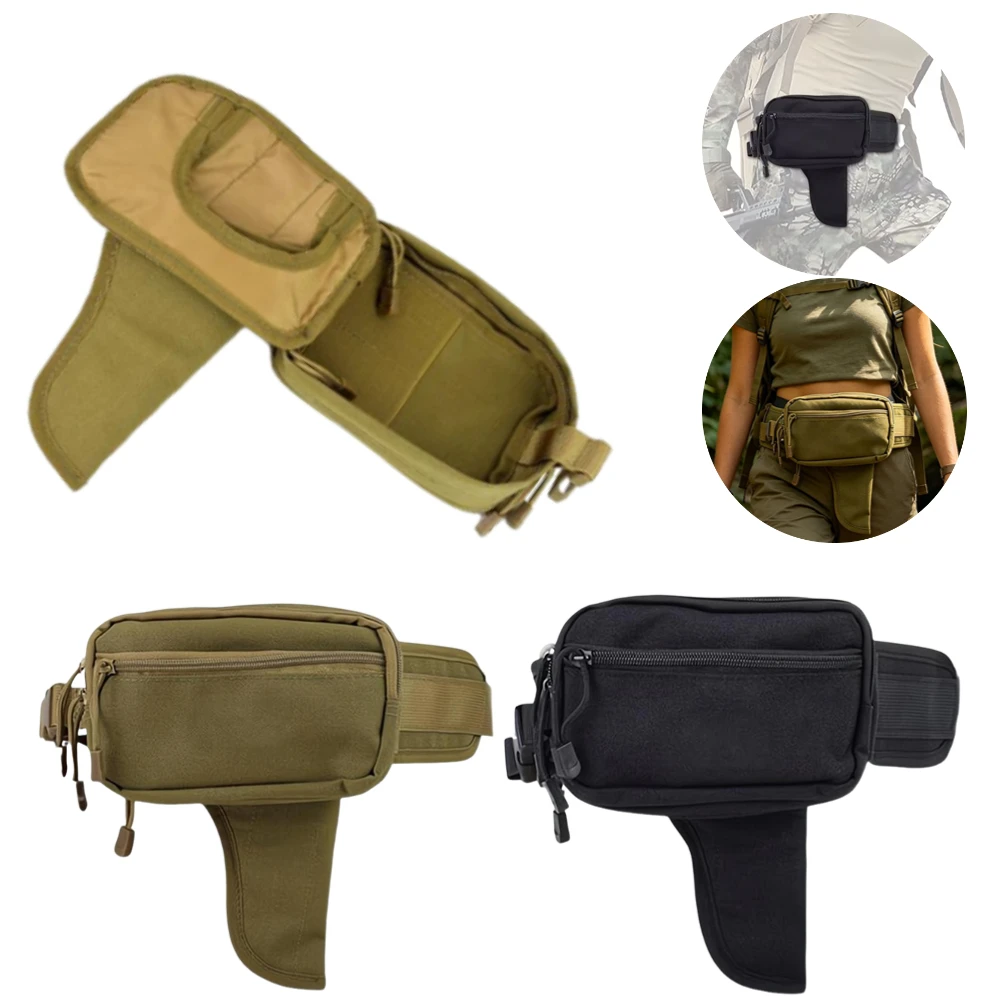 Borsa tattica da cintura in tessuto Oxford per uomo e donna, marsupio impermeabile con cintura regolabile per viaggi, campeggio, corsa, equitazione