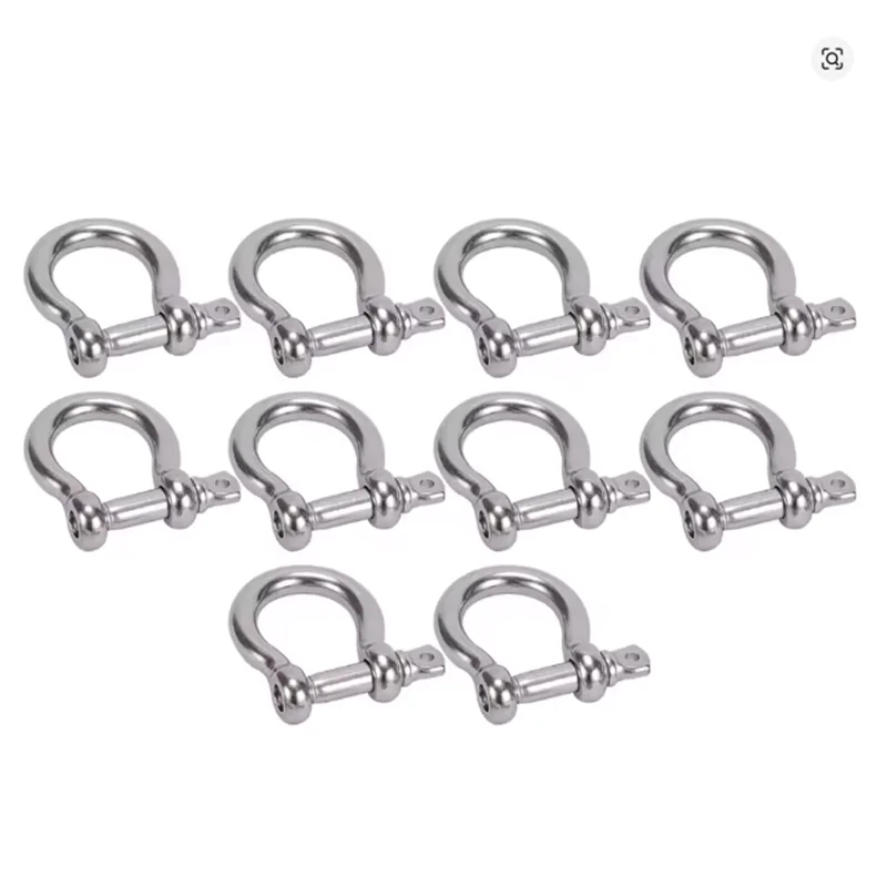 

Кайданы с луковой нагрузкой из нержавеющей стали 304 для кемпинга, пешего туризма и других видов спорта на открытом воздухе M4 M5 M6 M8 M10 M12 M14 10 шт.