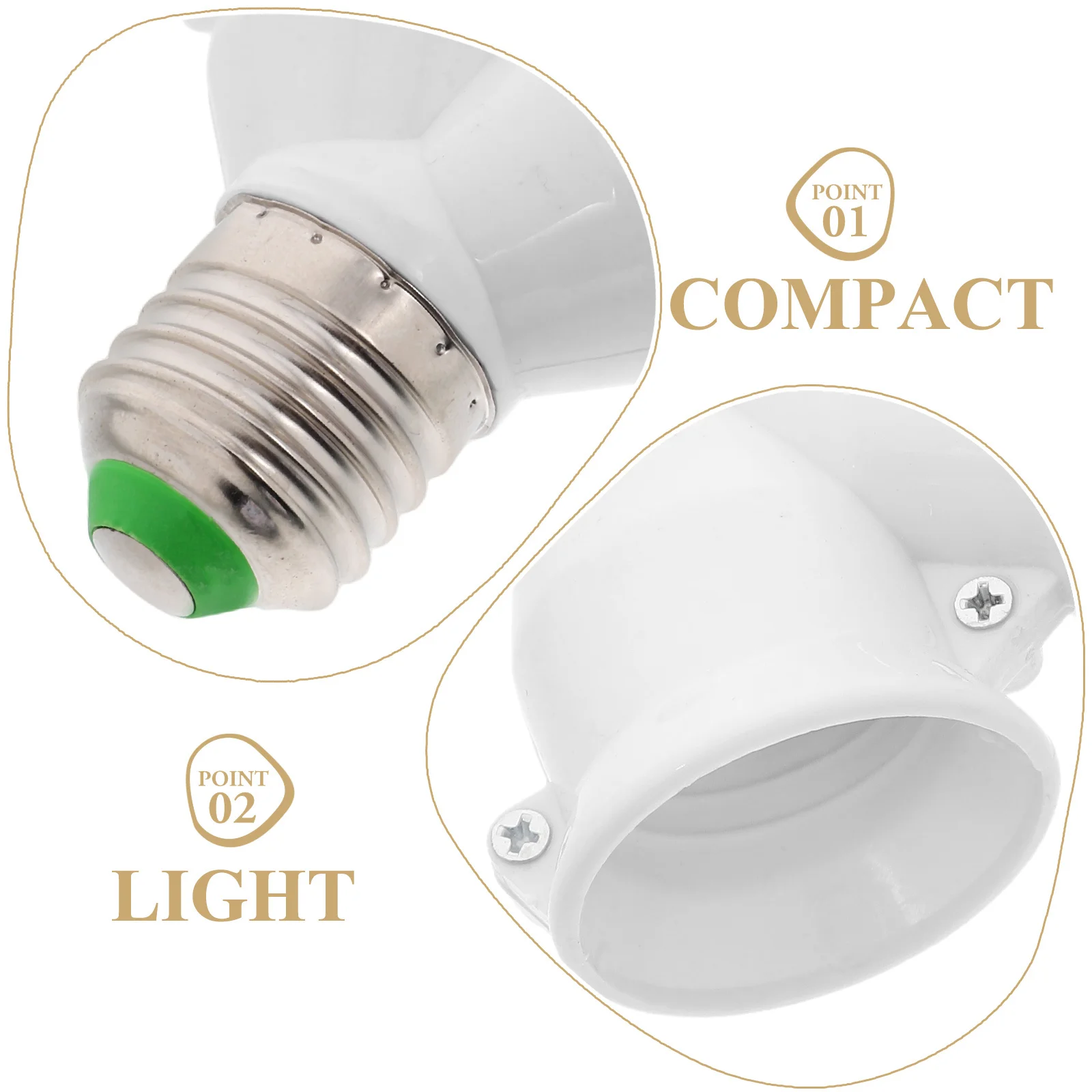 4 قطعة E27 المزدوج رئيس تركيب المصابيح محول مأخذ التوصيل حامل مصباح قاعدة محول دائم سهلة الإعداد لمشاريع DIY المنزلية #5