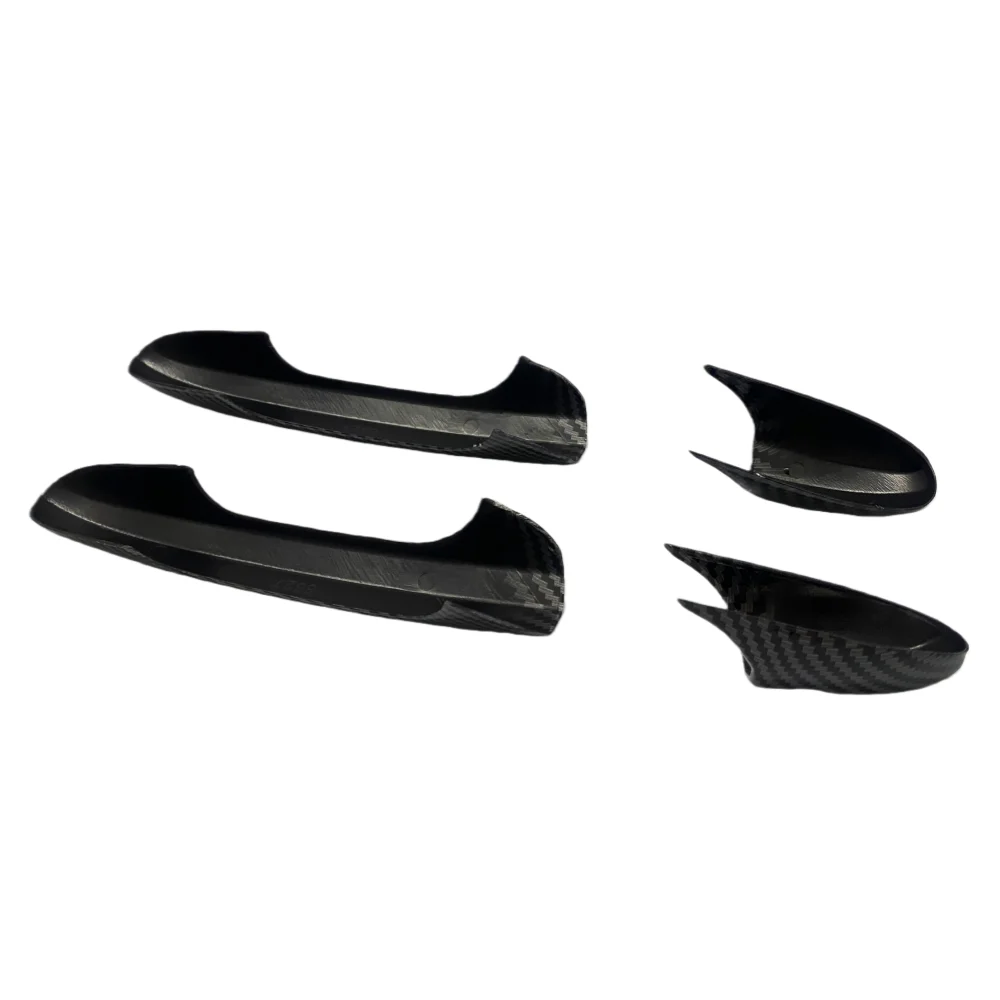 4 قطعة/المجموعة غطاء مقبض الباب لشركة فيات 500 وأبارث 595 695 2007-2025 ألياف الكربون مقابض باب السيارة غطاء الزخرفية الكسوة