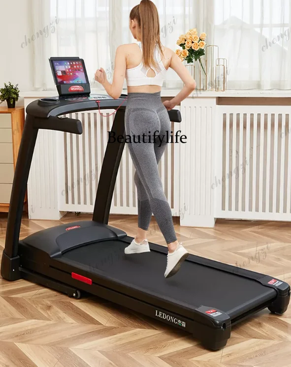 Treadmill household model shock absorption silent intelligent electric indoor folding gym special soft running board