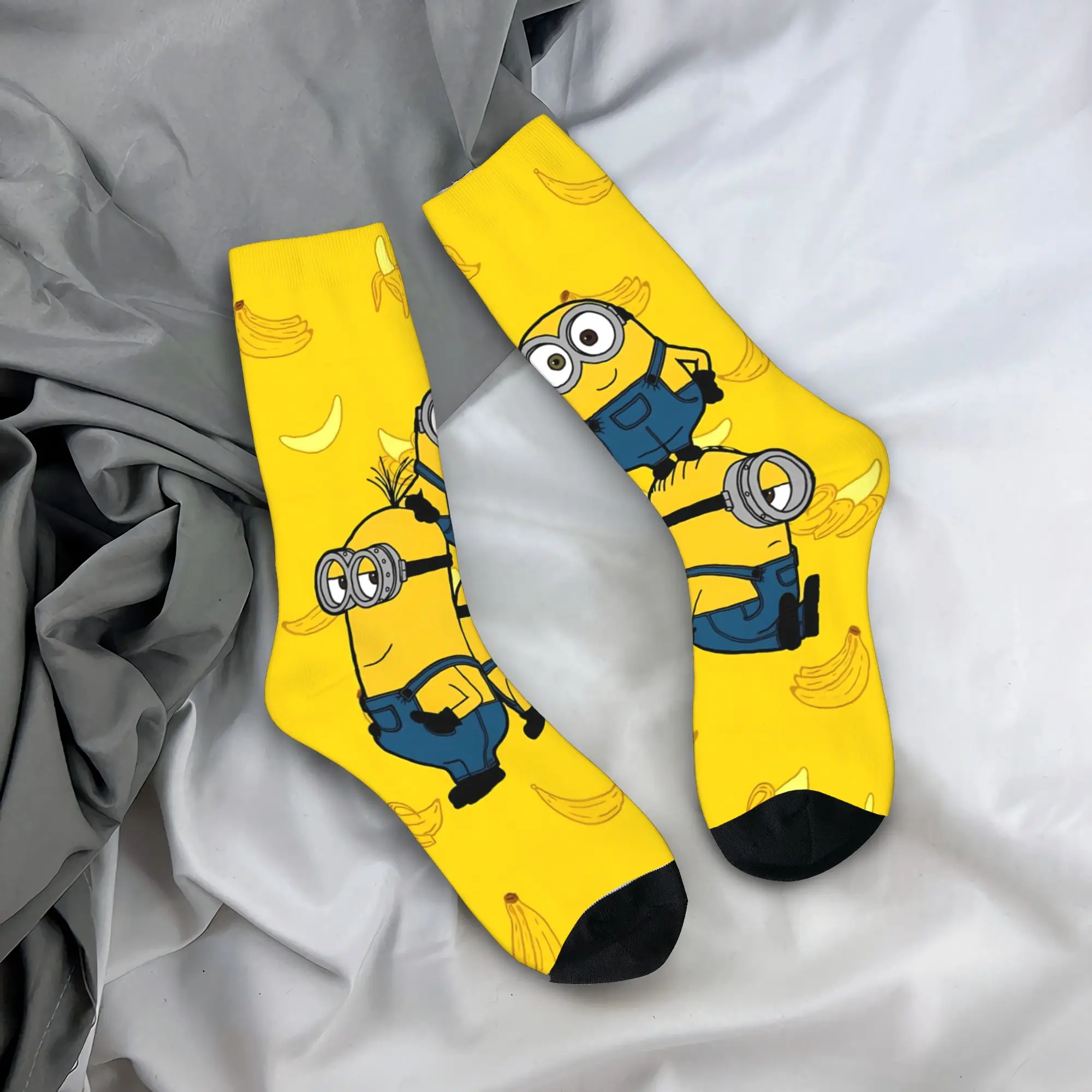 Couple Socks Cartoon M-Minions  Stockings Anti Skid Breathable Socks Autumn Casual Design Climbing Socks
