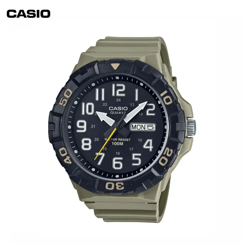 Мужские спортивные часы Casio MRW-200H/210H, водонепроницаемые кварцевые часы из смолы с защитой от пятен, многофункциональные светящиеся стрелки Мужские спортивные часы Casio MRW-200H/210H, водонепроницаемые кварцевые часы из смолы с защитой от пятен, многофункциональные светящиеся стрелки