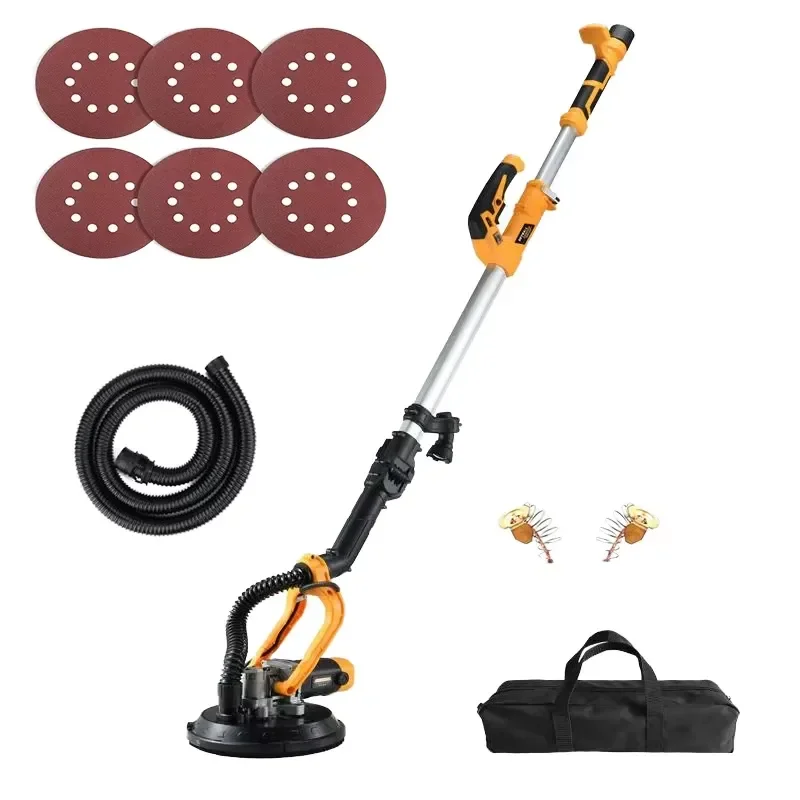 For DIY Industrial Electric Sanding Machine 220V Long Rod Dual Light 255mm Wall Sandpaper Putty Tool Household Polishing