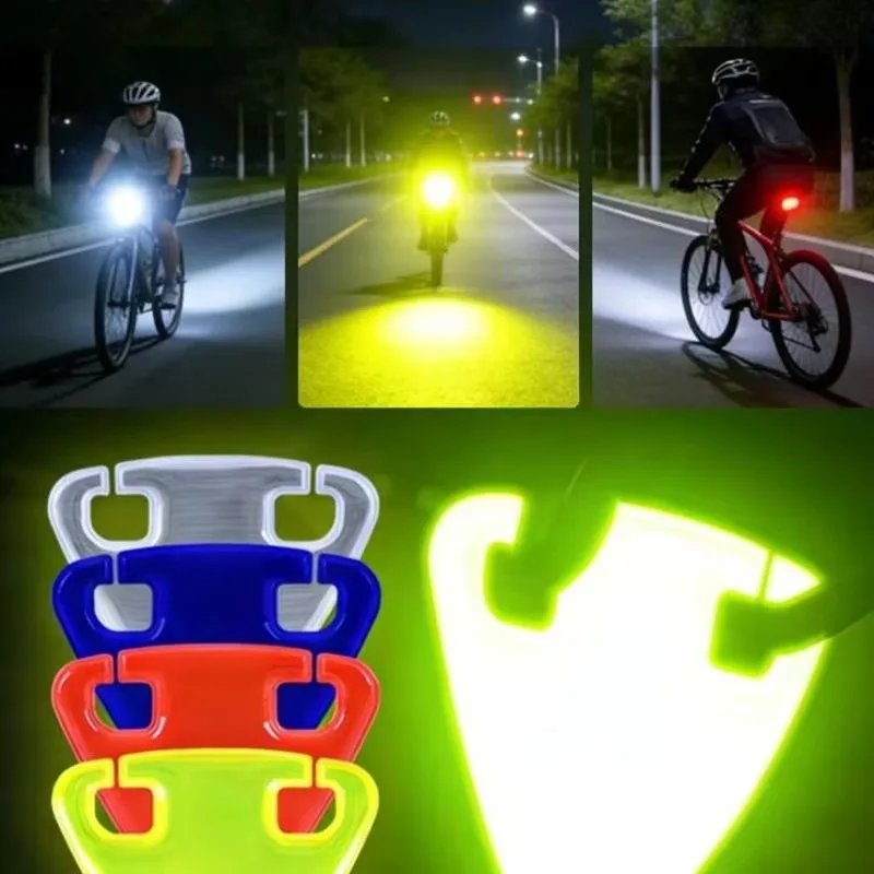 Bike Tail Light Reflective Decal Outdoor Night Riding Safety Warning for MTB Road Bike No Power Emergency Reflector Cycling Gear
