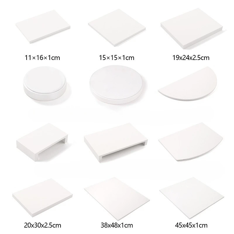 

Jewelry Shooting Display Bases Round/Square/Arc-Edge Pads for Live Streaming Bracelet Ring Exhibition Props