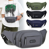 Fashion Large-capacity Men Waist Bag Casual Nylon Anti-theft Chest Bag Outdoor Travel Waterproof Sports Mobile Phone Bag