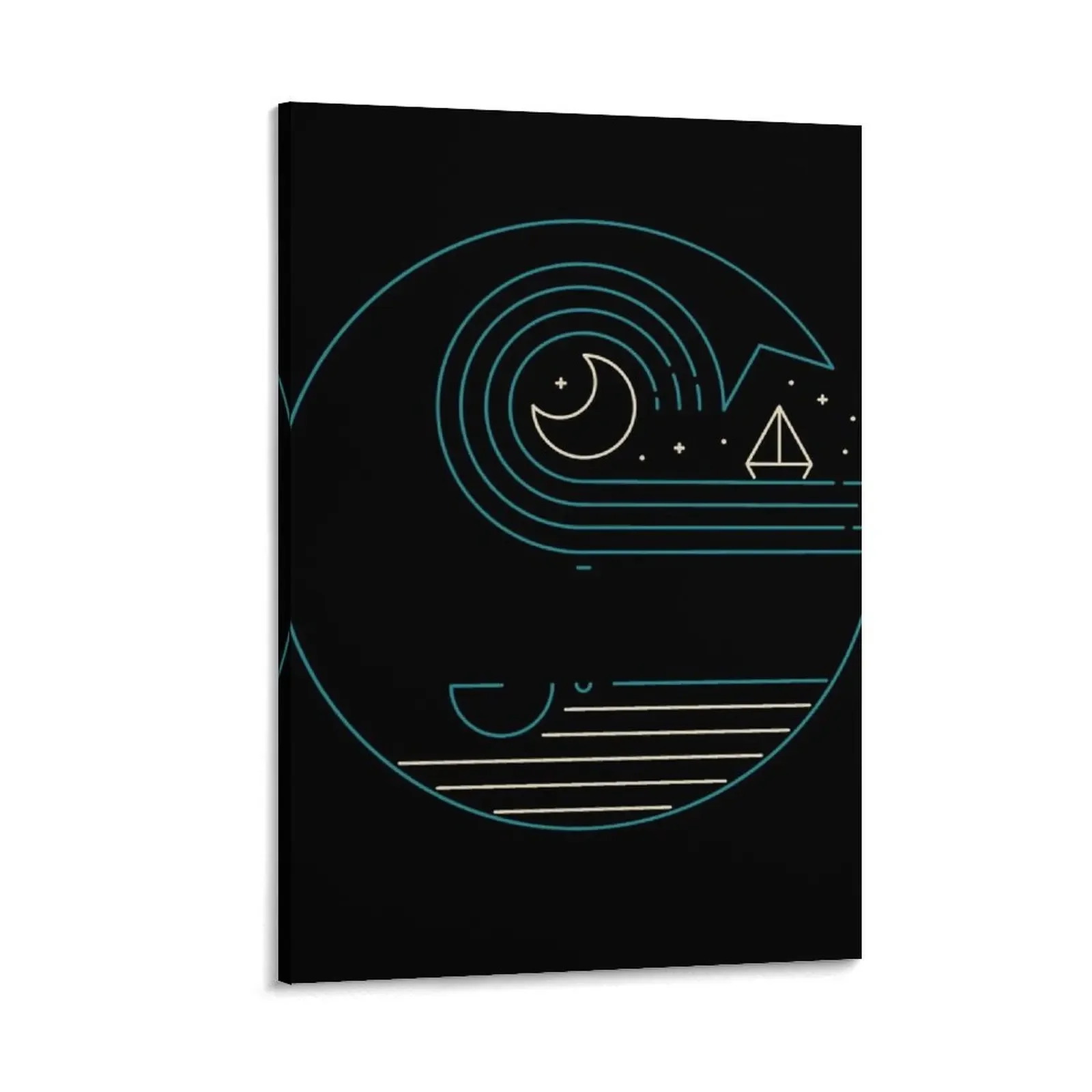 

Moonlight Companions Canvas Painting home decors accessories pictures for wall poster