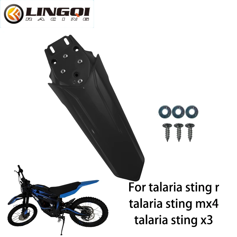 LINGQI-guardabarros trasero de plástico para motocicleta de carreras, guardabarros trasero mejorado para bicicleta eléctrica, Talaria Sting R MX4 X3, Dirt Bike