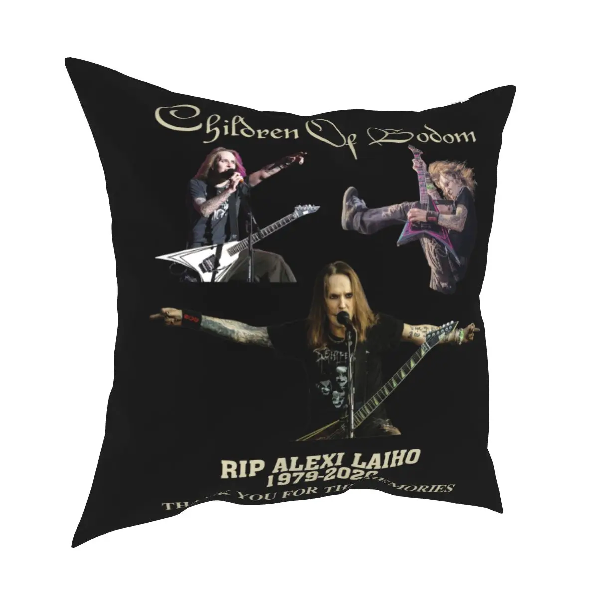 Modern Alexi Laiho Children Of Bodom Thank You For The Memories Birthday Gift Pillowcase Throw Pillow Cover Printed