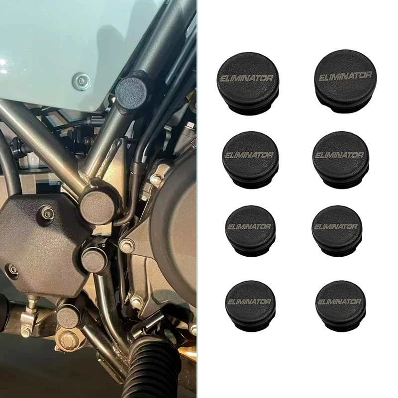 Nuevo 8 Uds. Tapas de cubierta de orificio para marco de motocicleta, juego de tapas de marco decorativo para Kawasaki ELIMINATOR 400/450 Eliminator 500/SE