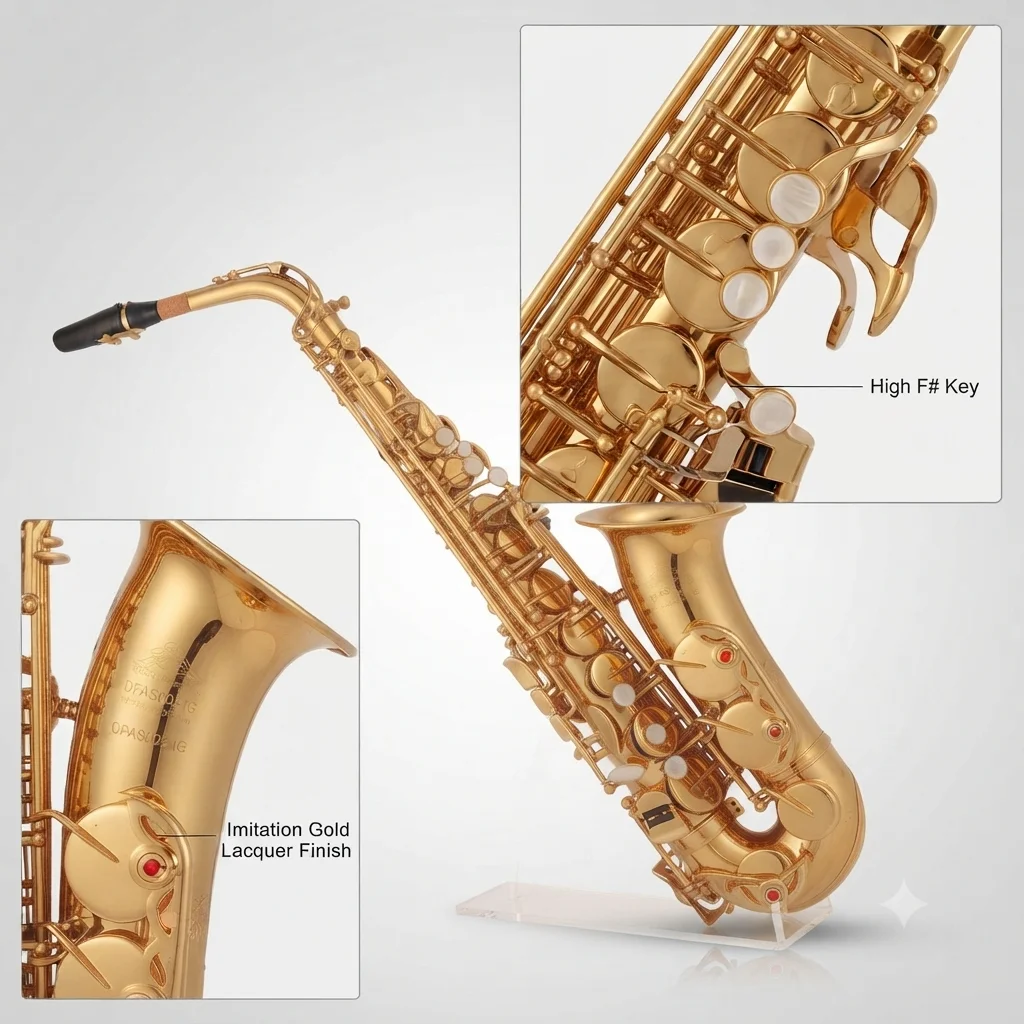 Alto Eb Saxophone Beginner Professional Player/child Adult Yellow Saxophone In Music Instrument Factory Wholesale Customized