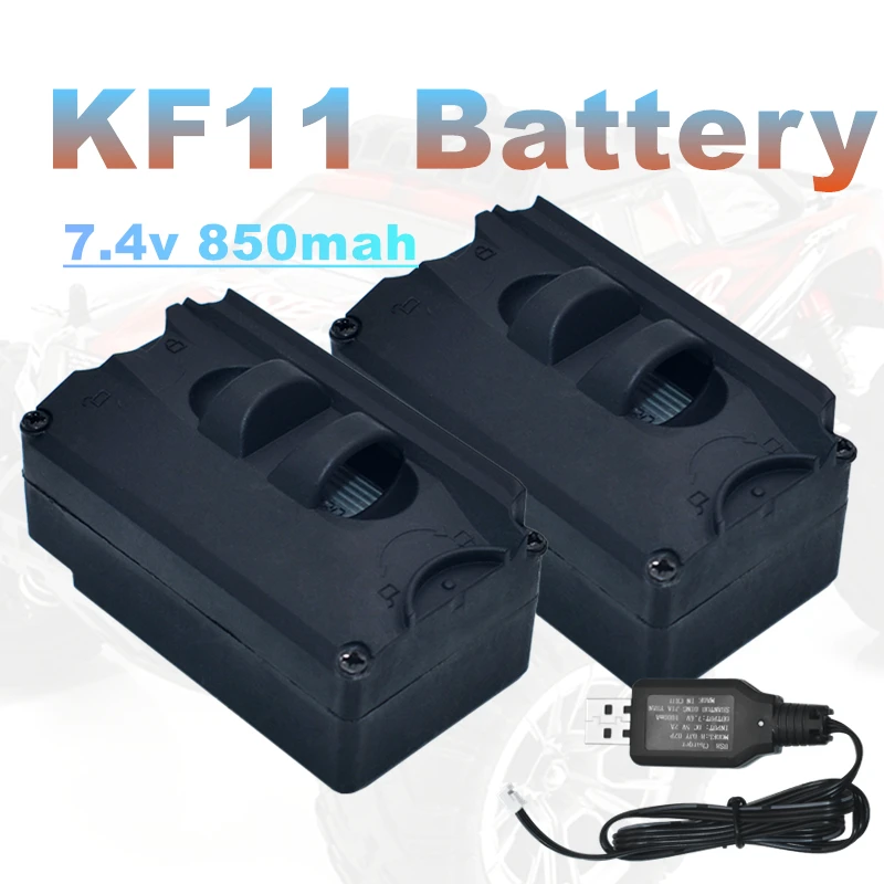 7.4V 850mah Li-ion Battery For KF11 Rc Car KF11 4WD Remote Control Vehicle KF11 Remote Control Car Battery 7.6V Charger