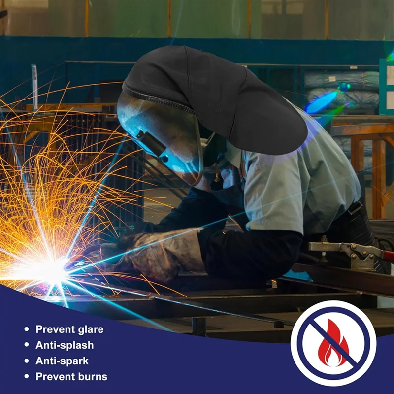 75STO-Welding Helmet Cover Cotton Safe Anti-Burn Welding Headgear Full Protection Neck Extended Headcover With Press Fit Seal