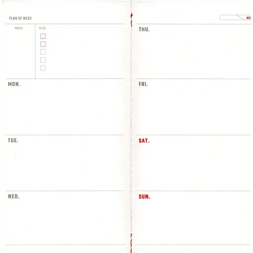 Fromthenon Traveler Notebook Wochenplan Innenseite Journal Planer Dekoratives Notizbuch Ersetzen Sie Zubehör Briefpapier – Detail 6