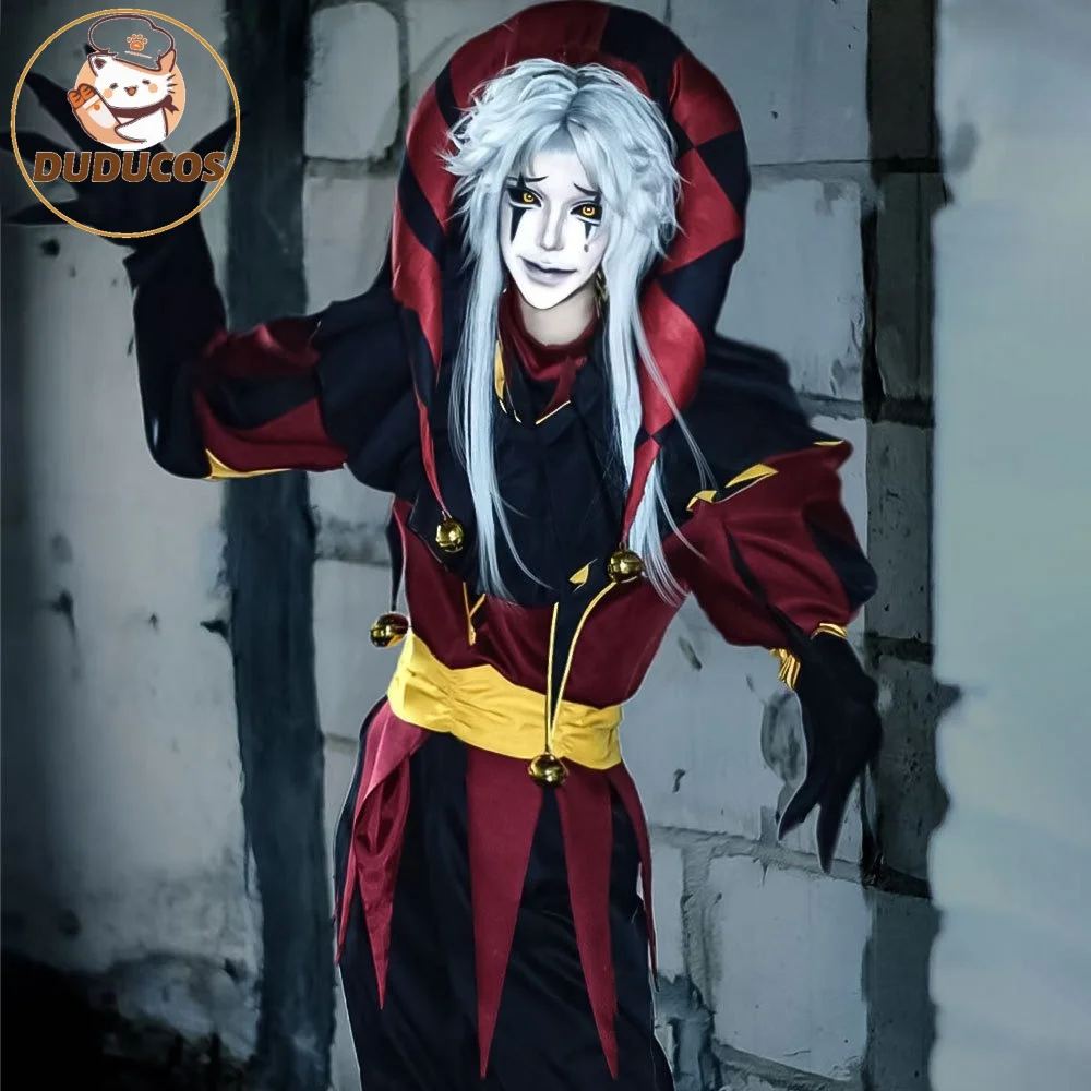 DUDU-R In Stock The Freak Circus Pierrot Clown Full Set Cosplay Costume Halloween
