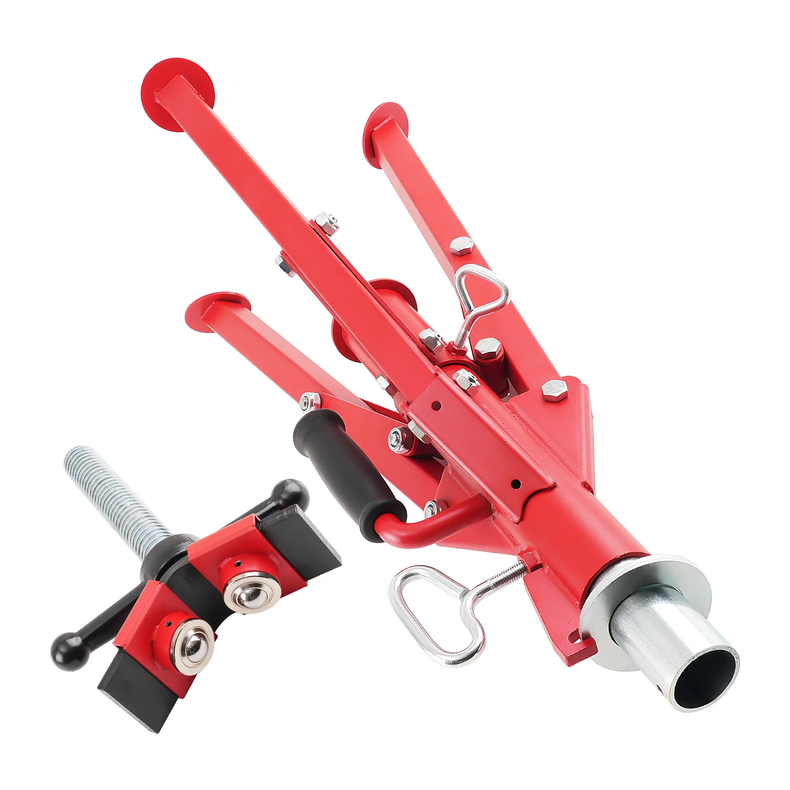 

Pipe Jack Stand Ball Transfer Head 2500lbs Adjustable Height 24-42in Steel