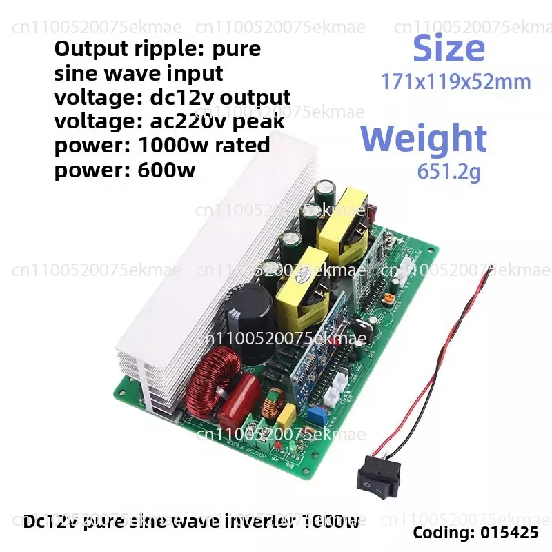 500W/1000W Pure Sine Wave Inverter DC12V/24V/48V To AC220V Inverter Booster Main Board