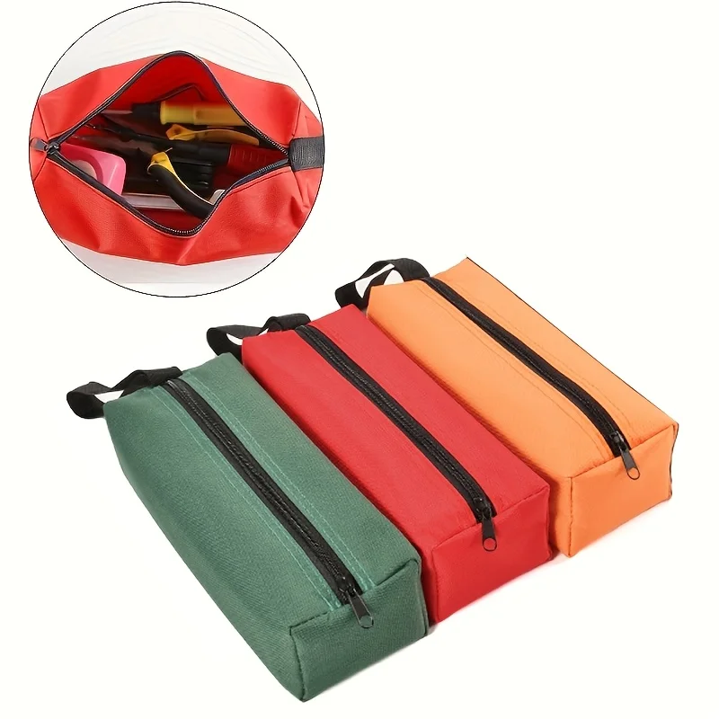 3-teiliges Set Robuste Werkzeugtaschen aus Canvas, Wasserdichte Tragbare Beutel für Hardware-Reparaturwerkzeuge, Heimwerkstatt Outdoor-Reparatur Tragetaschen – Detail 6