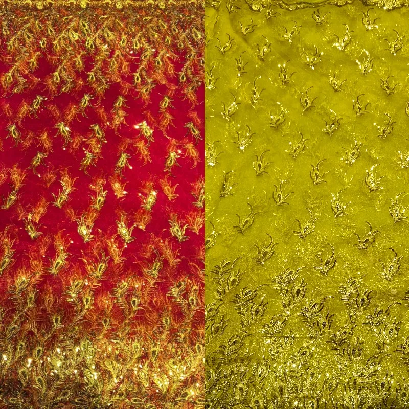 Mesh-Stickerei-Pailletten-Stoff für Tanz-Performance-Kostüme, Hochzeitskleider, formelle Kleidung, DIY-Nähmaterial, Stoff, Meterware