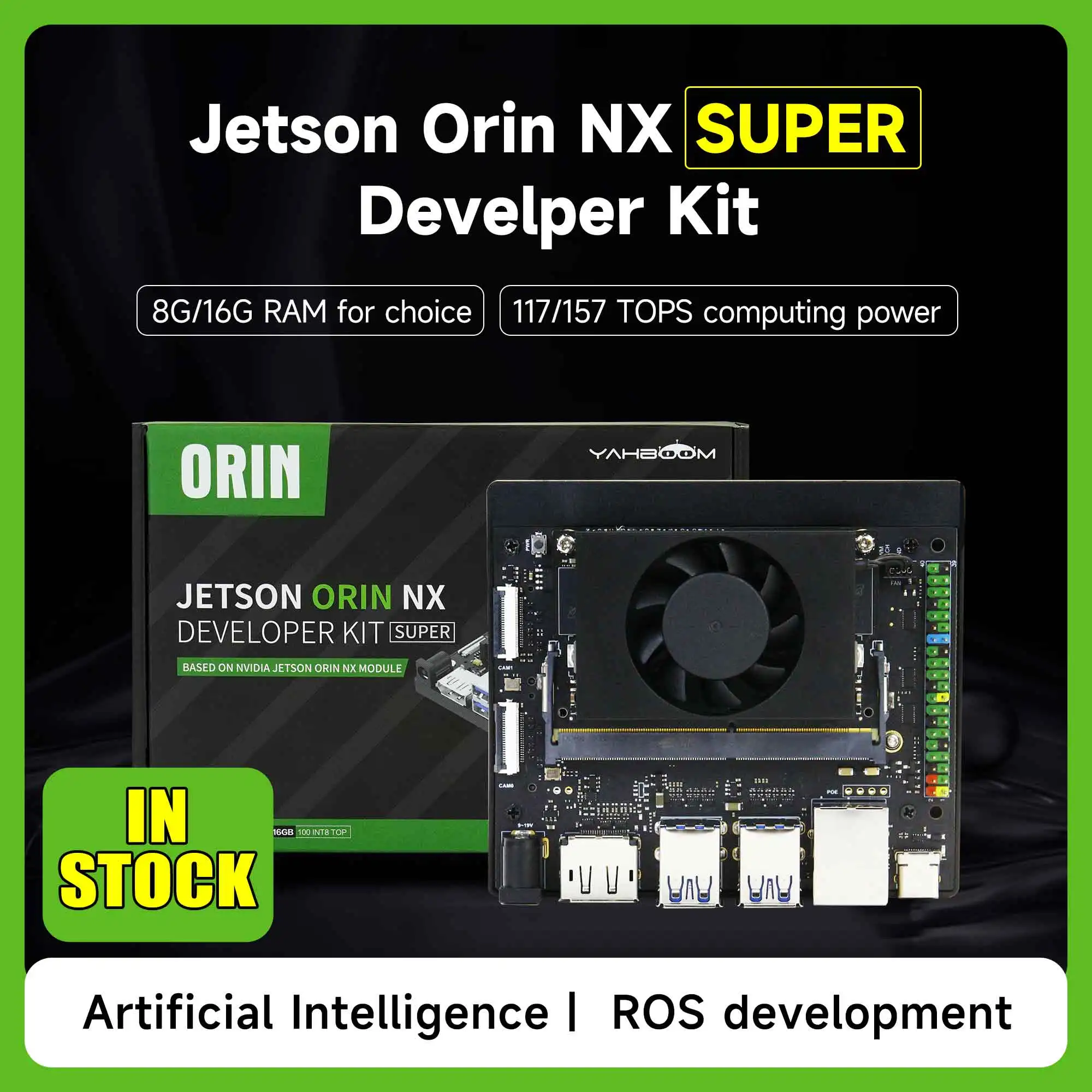 Jetson Orin NX Developer Kit Super Version with 117/157TOPS Computing Power For Embedded Edge Systems 8GB/16GB RAM Deep Learning