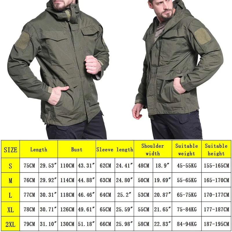 DulJackets-Vestes militaires résistantes à l'usure pour hommes, vêtements de chasse à capuche, coupe-vent camouflage, vêtements de camping imperméables