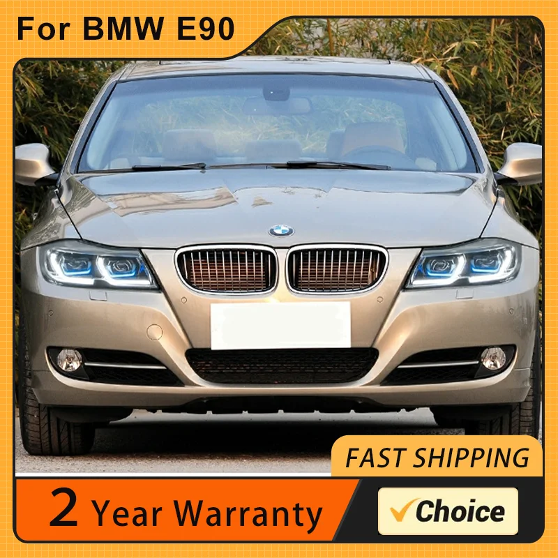 

Автомобильные фары для BMW E90 3 серии 2005-2012 318 320 ВСЕ светодиодные фары Светодиодные DRL движущийся сигнал 325i Фара