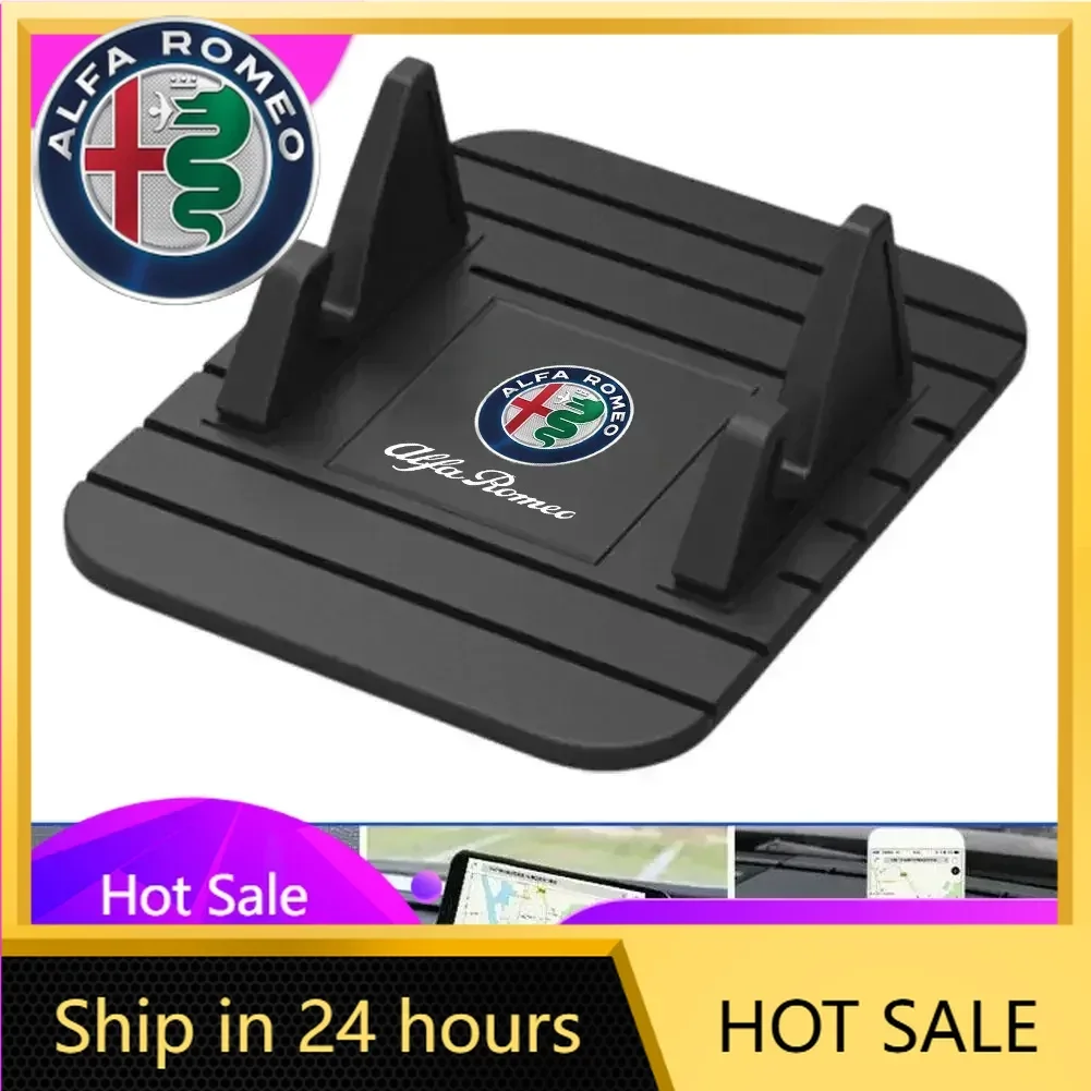 

Car Stickers For Alfa Romeo Silicone Car Phone Holder Phone Anti-slip Mount Stand GPS Bracket For Alfa Romeo Giulia Stelvio Giul
