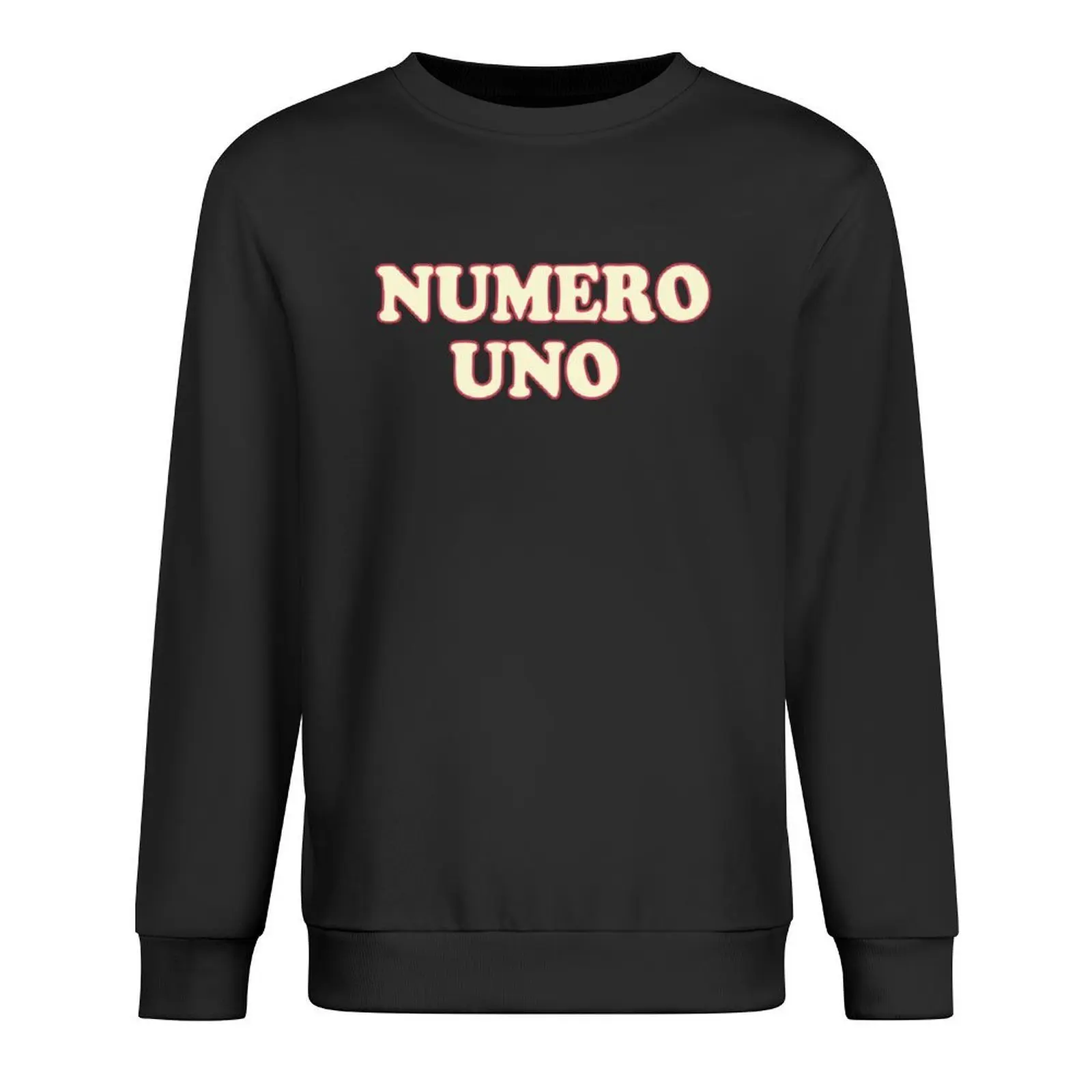

Numero Uno, Motivational, Inspirational, Typography, Aesthetic Text, Minimalistic Pullover blouse autumn winter man sweatshirt