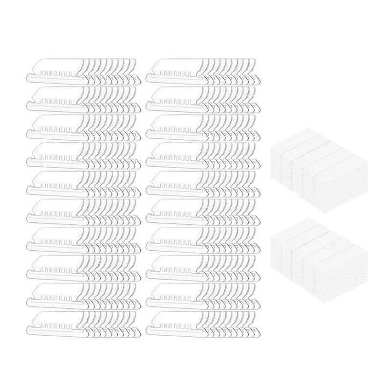 

100Pcs Hanging File Folder Tabs For Hanging File Folders And Inserts Clear File Folder Tabs For School Supplies