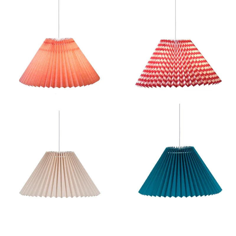 

Pleated lamp shade single chandelier creative fashion restaurant chandelier aisle bar lamp study bedroom decorative light