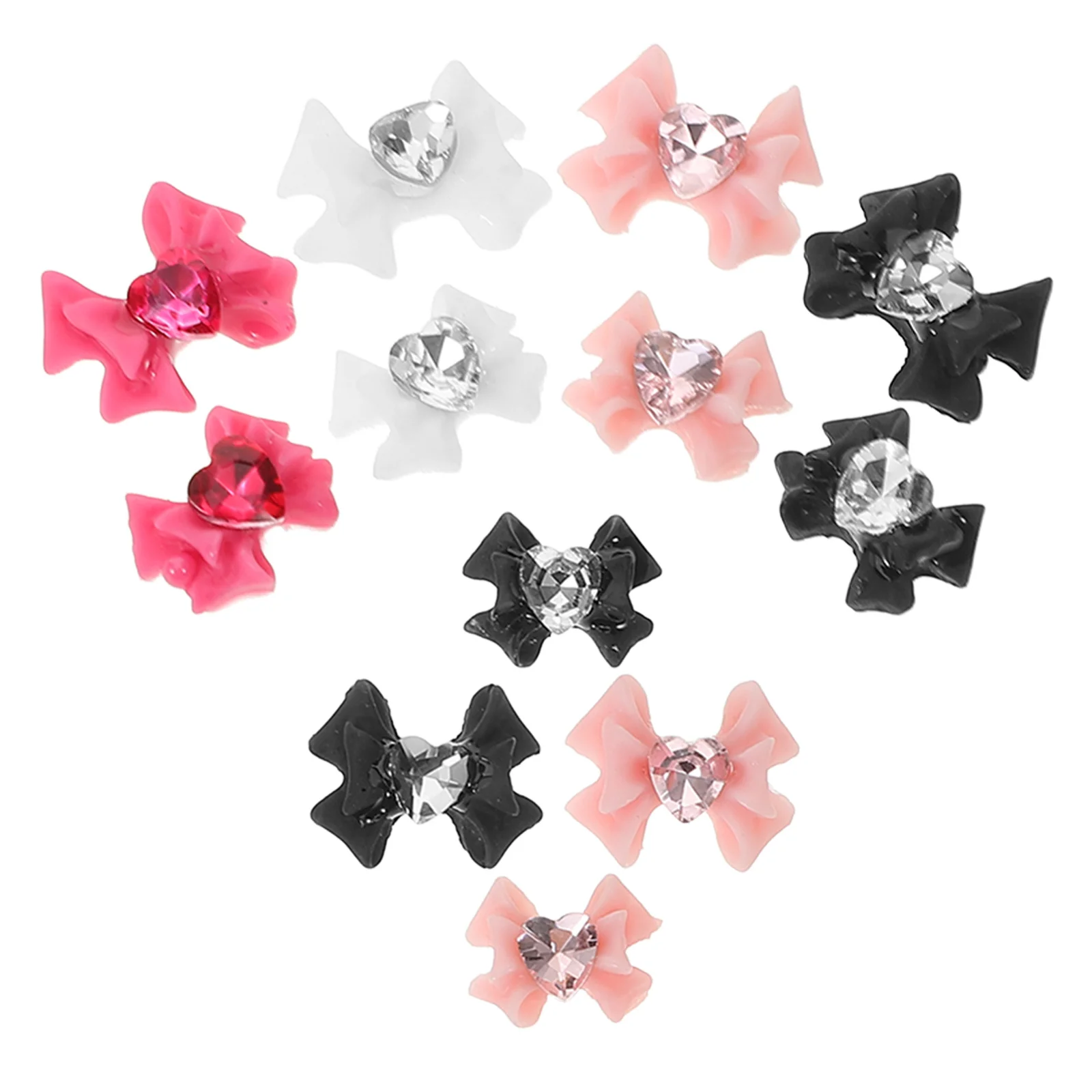 

40Pcs Bow Nail Charms Glossy Rhinestones Nail Art Accessory DIY Manicure Decoration Ornaments Rhinestones for Nails