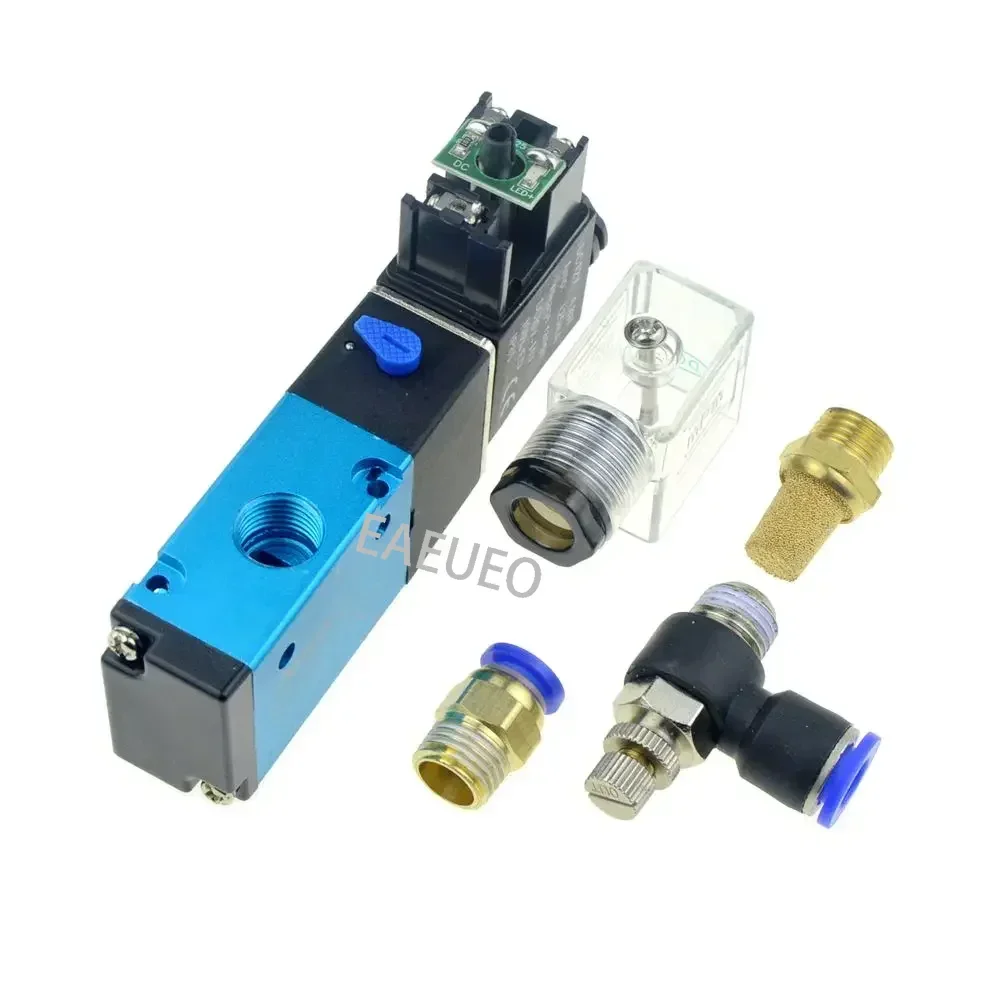 

3 Way Port 2 Position 12V 24V 220V Pneumatic Air Solenoid Valve Electric Control Gas Magnetic Valve 10mm 6mm 8mm Hose Connection